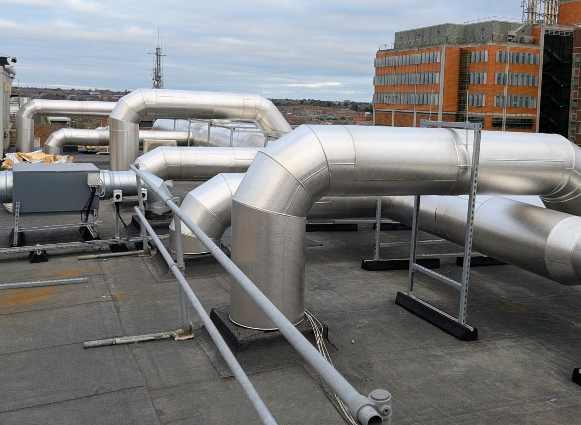 Rooftop pipework insulation installation — Alumitherm Assist Ltd